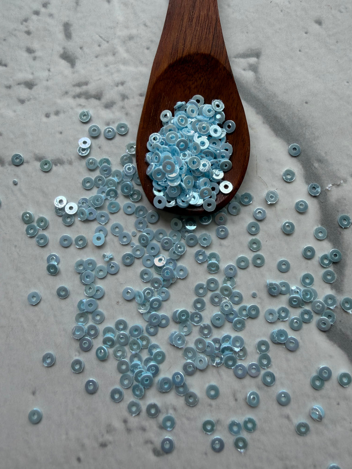 Micro Round Sequins - Pearl Sky Blue