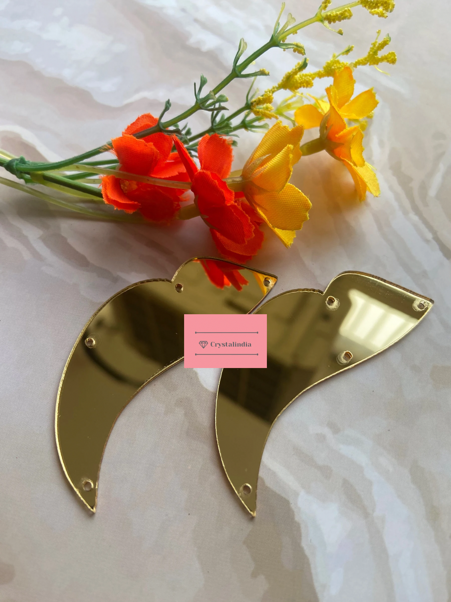 Acrylic Sequins - Feather 5 - 25x65MM