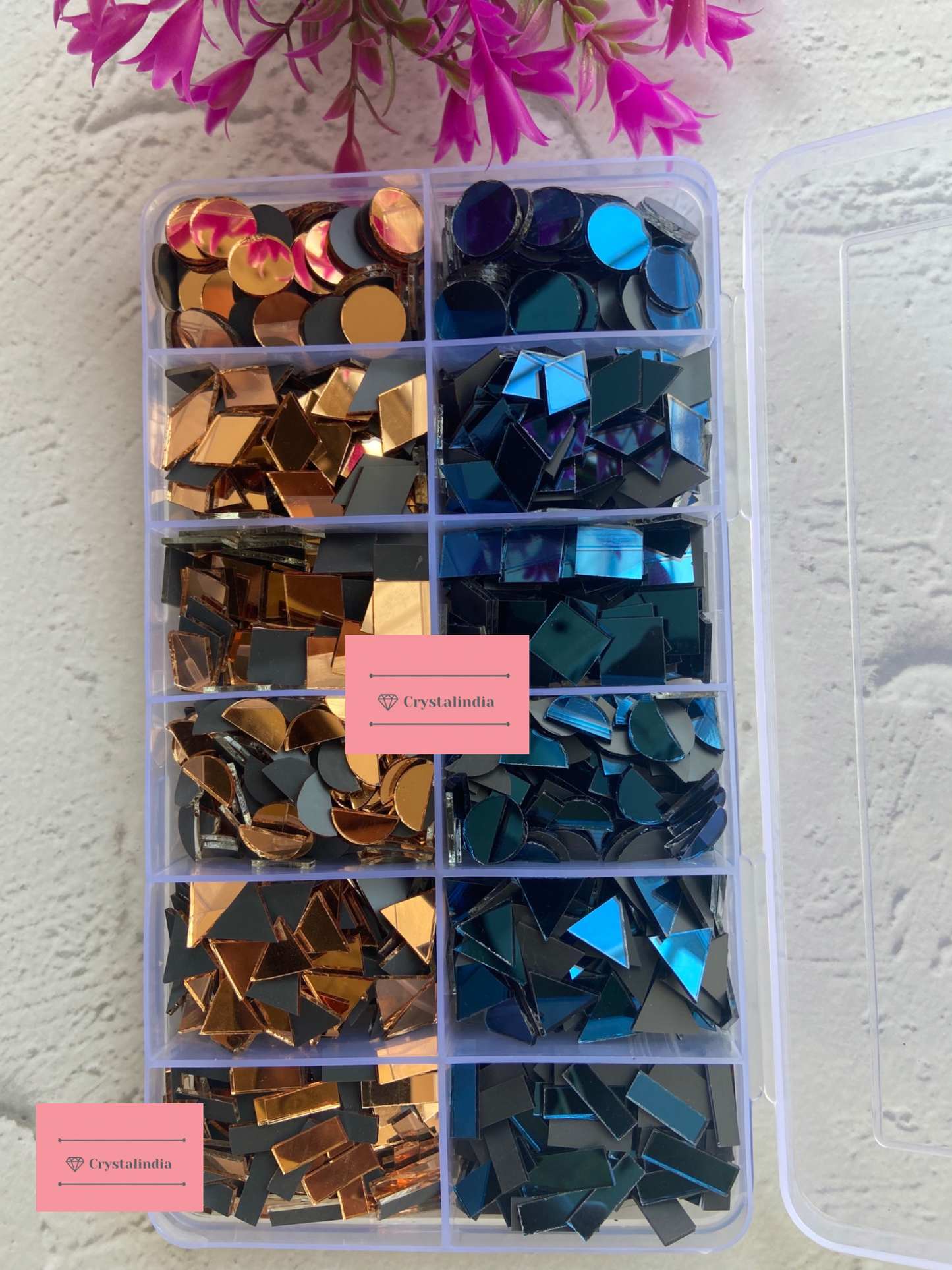 Kit 52 - 12 Kit Rose Gold and Blue Mirrors