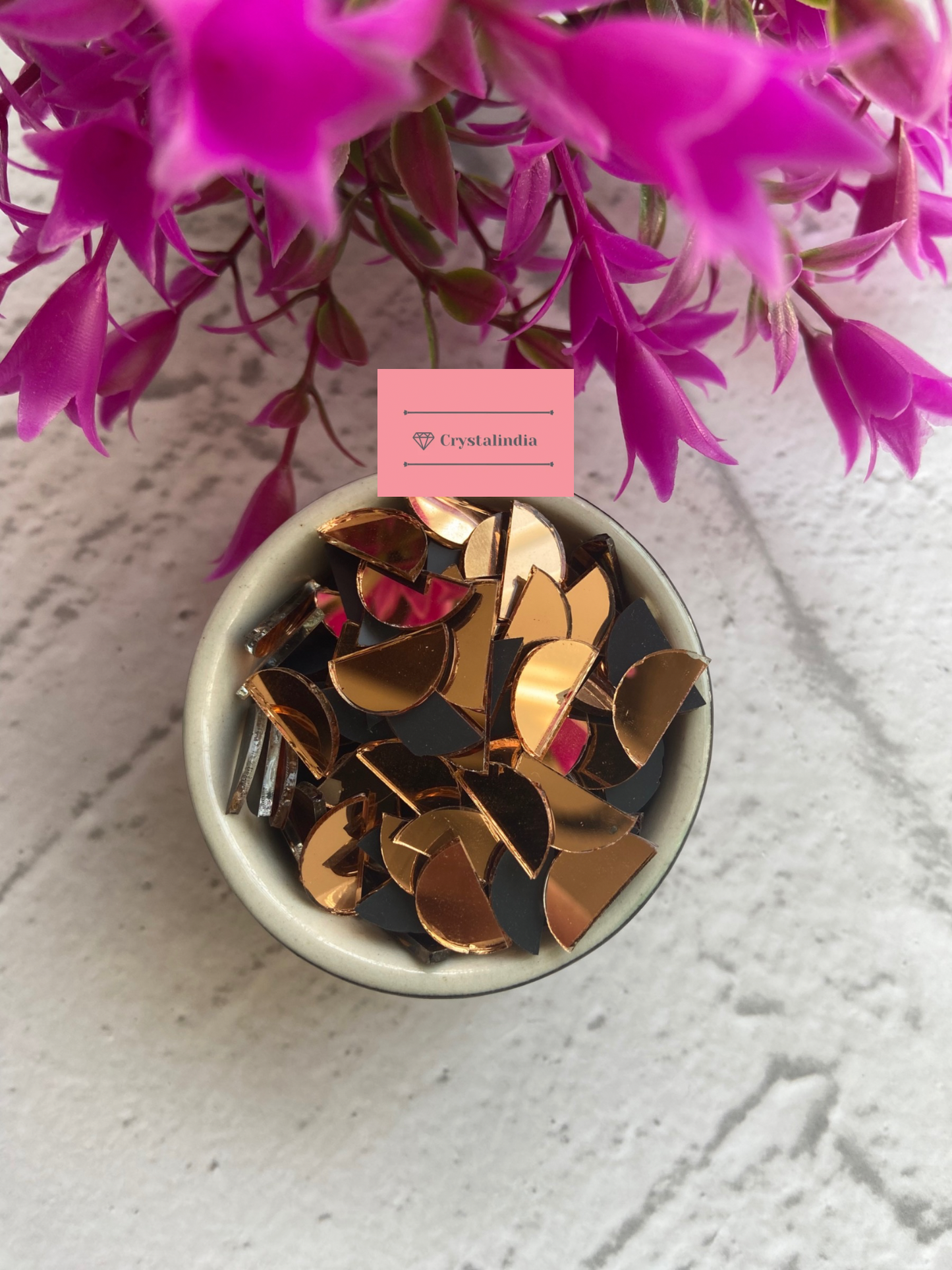 Rose Gold Mirrors - Half Round