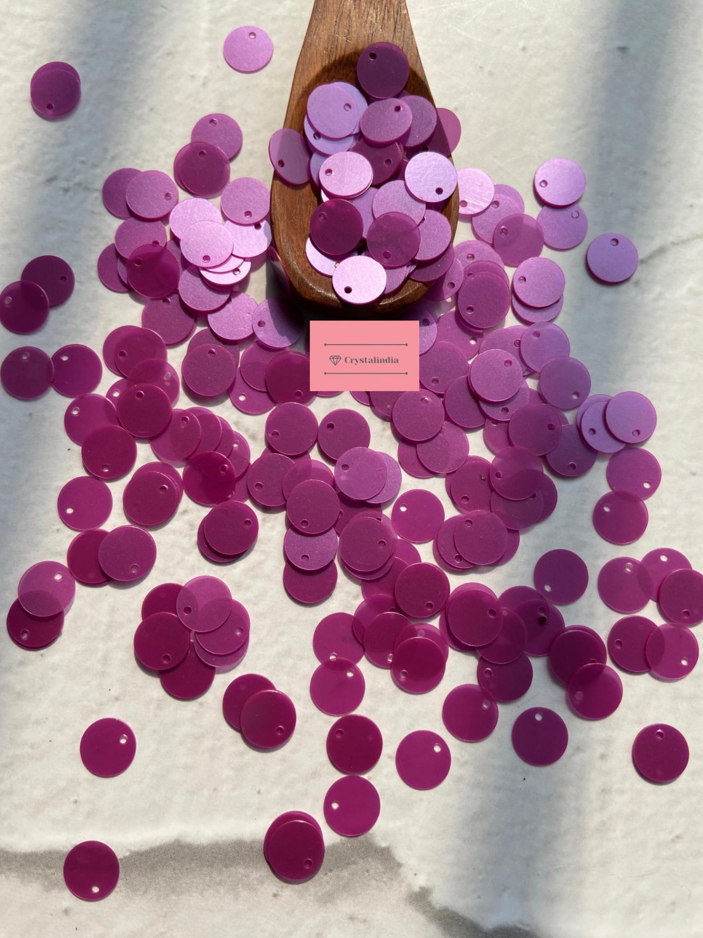 Top Hole Sequins - Light Plum