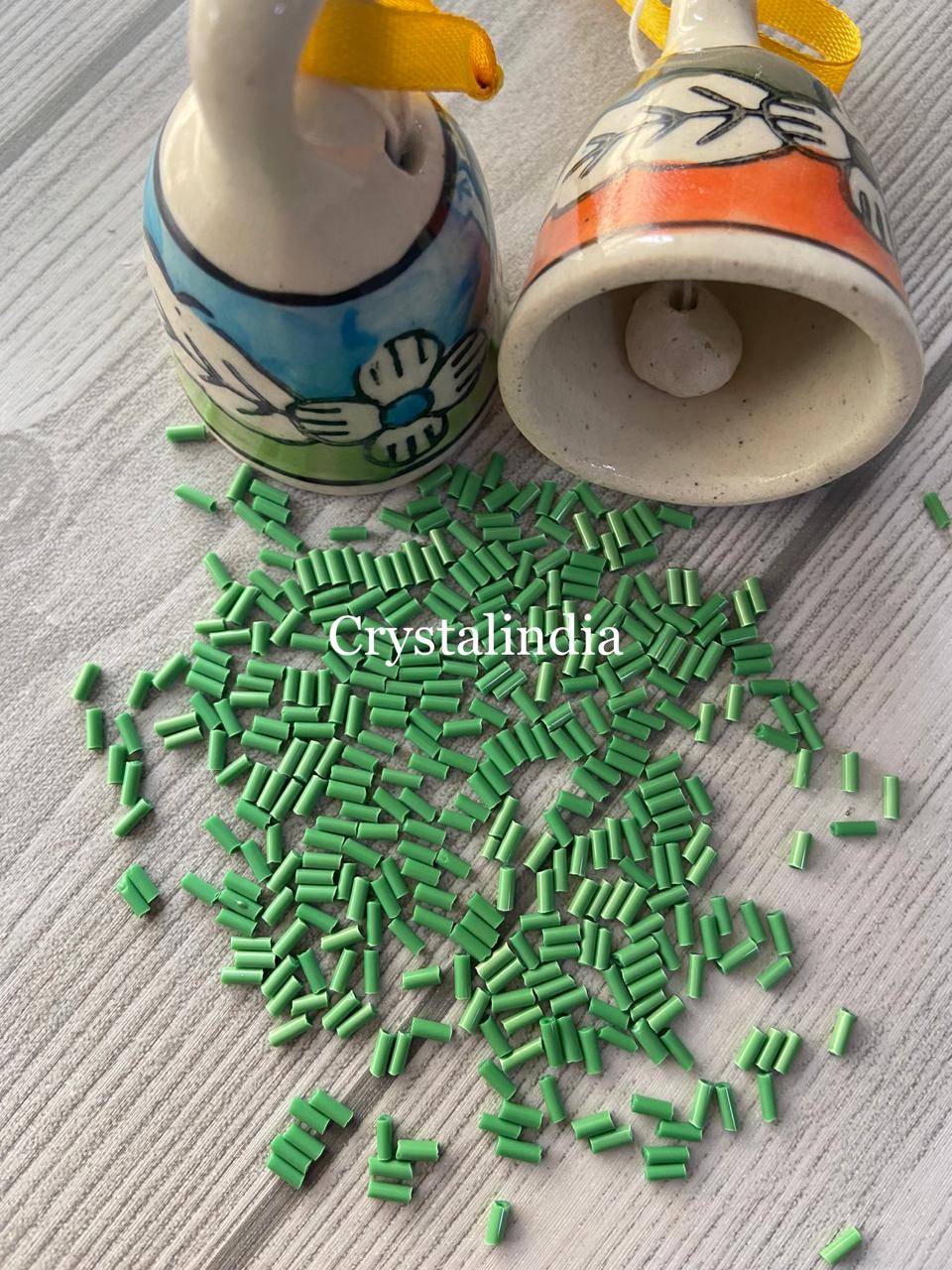 Bugle Beads 5MM - Opaque Light Green