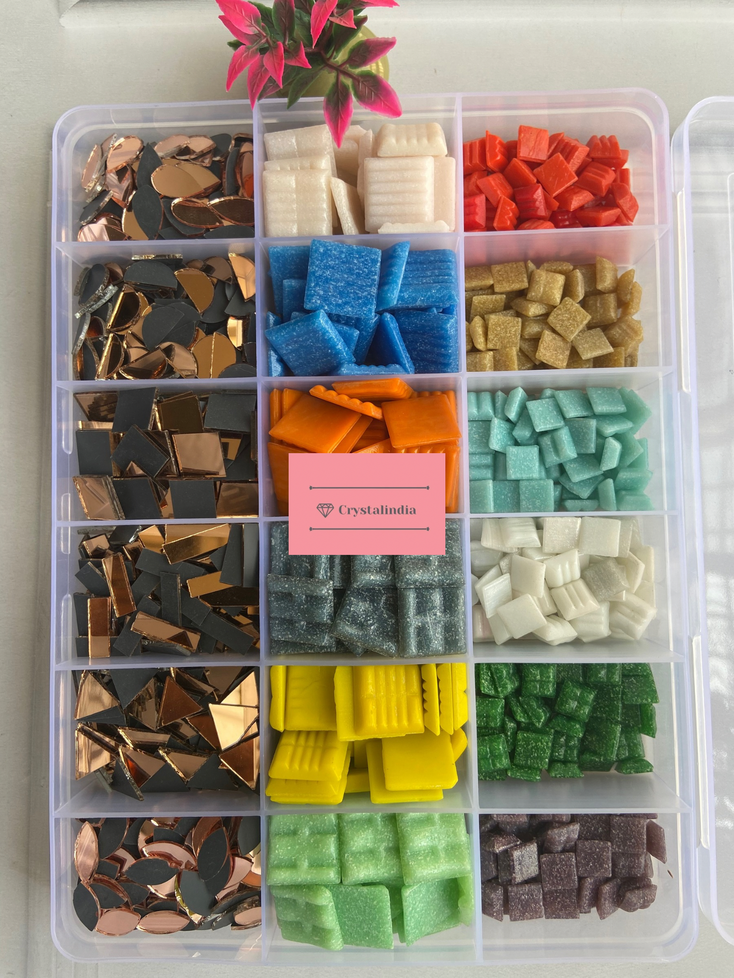 Kit 84 - 18 Crunchy Mosaic Tiles & Rose Gold Mirrors Kit