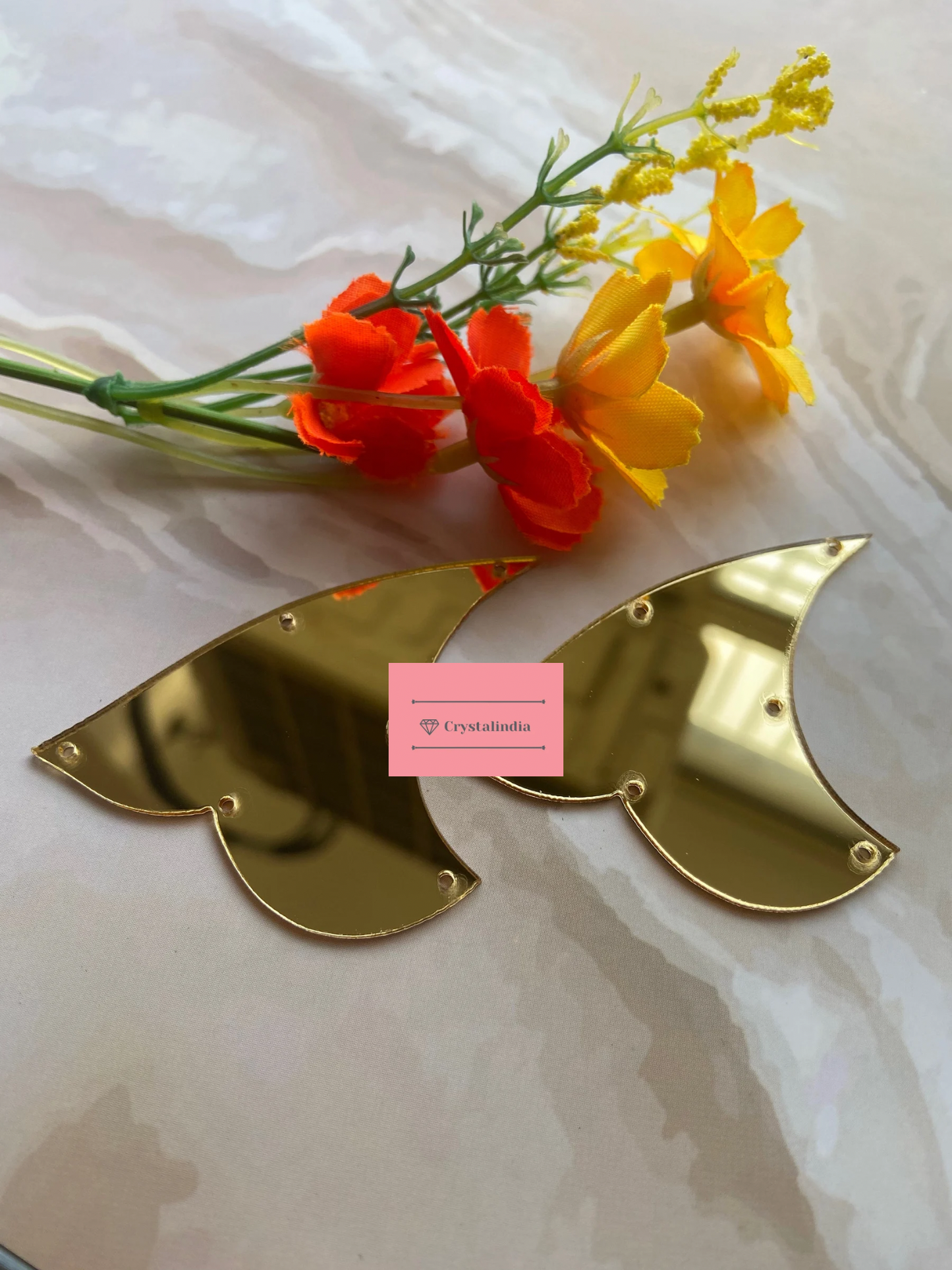 Acrylic Sequins - Feather 2 - 50x50MM