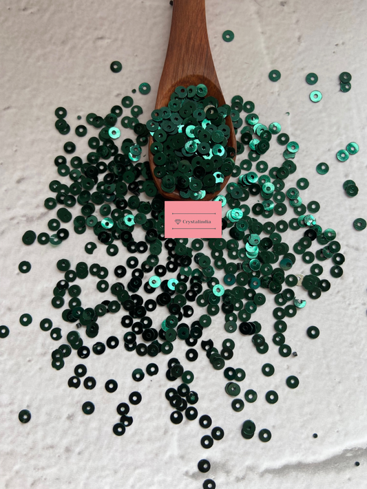 Micro Round Sequins - Green