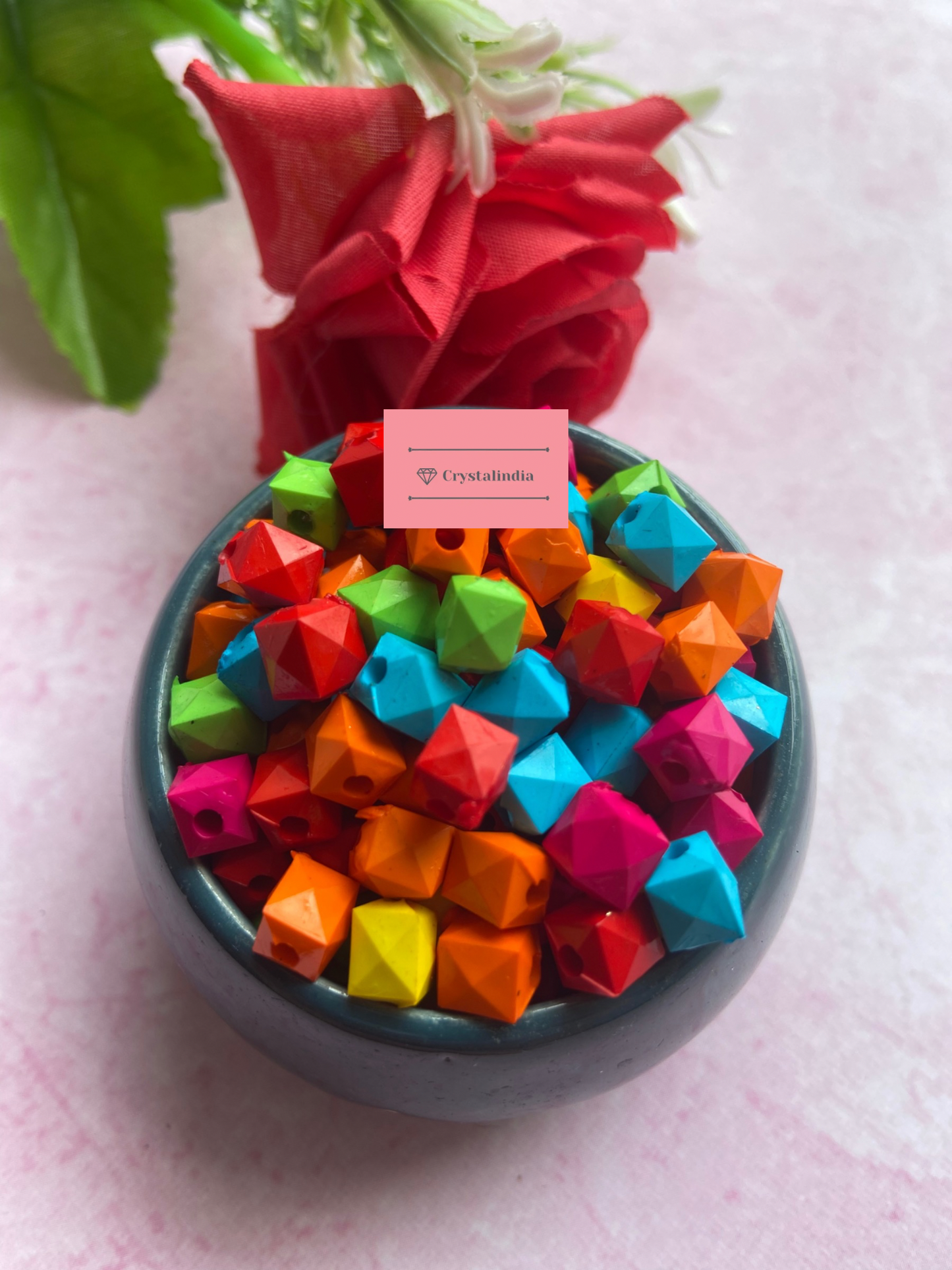 Colored Faceted Beads