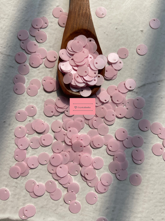 Top Hole Sequins - Baby Pink Matt