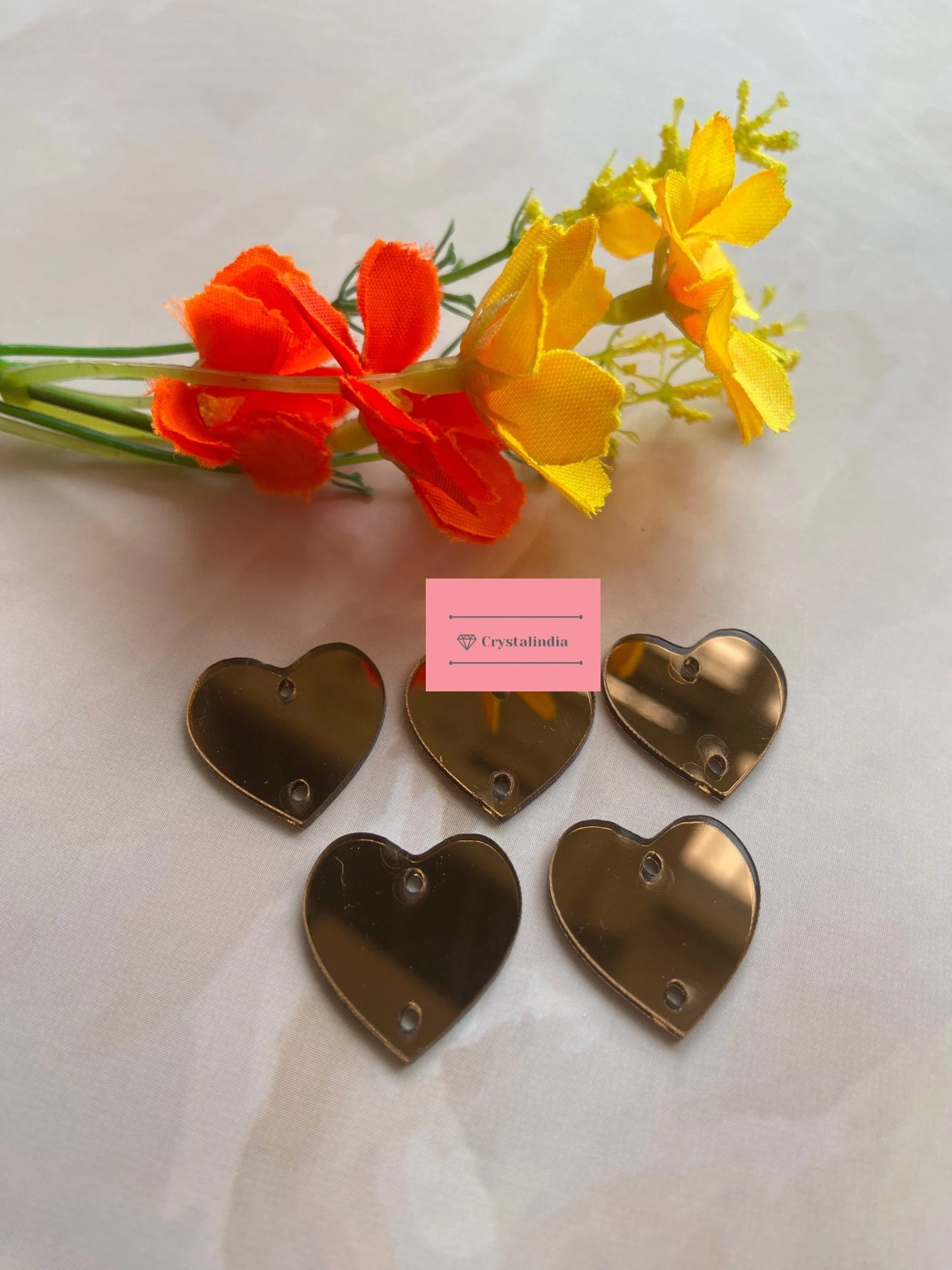 Acrylic Sequins - Heart - 20MM