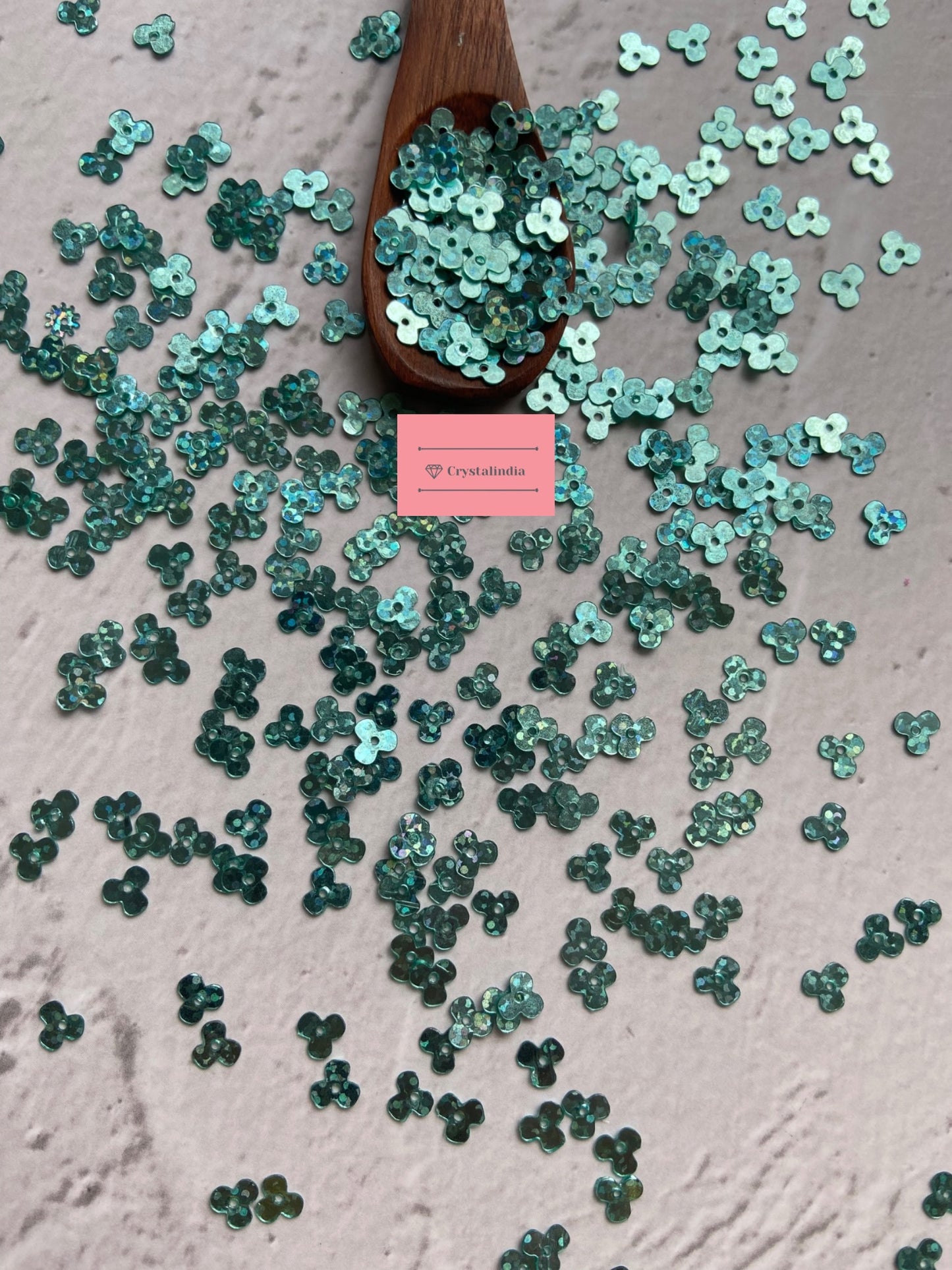 Clover Sequins - Sea Green