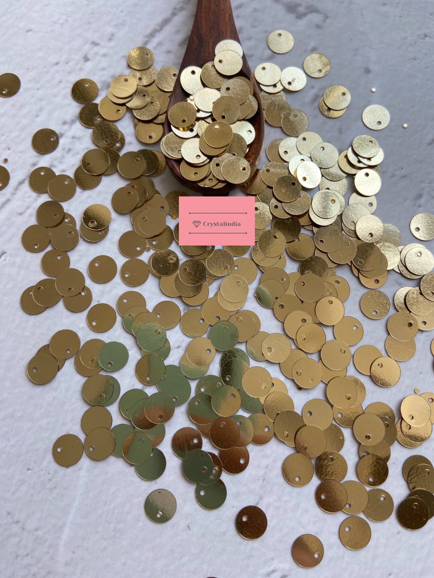 Top Hole Sequins - Gold