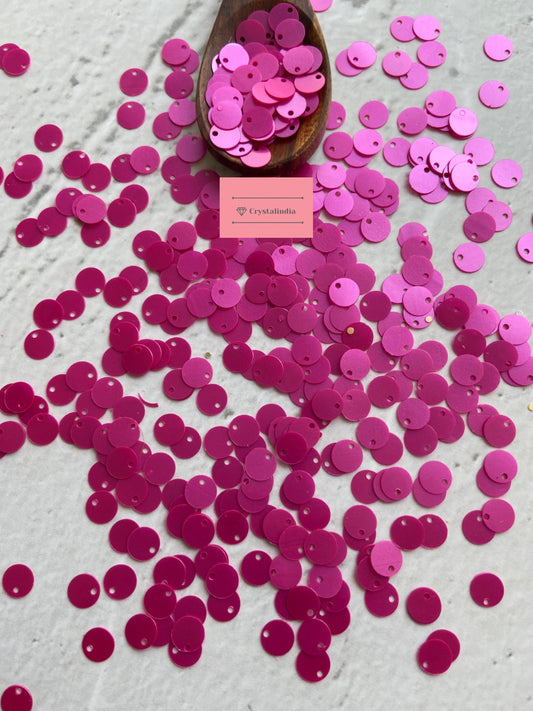 Top Hole Sequins - Fuschia Pink Matt