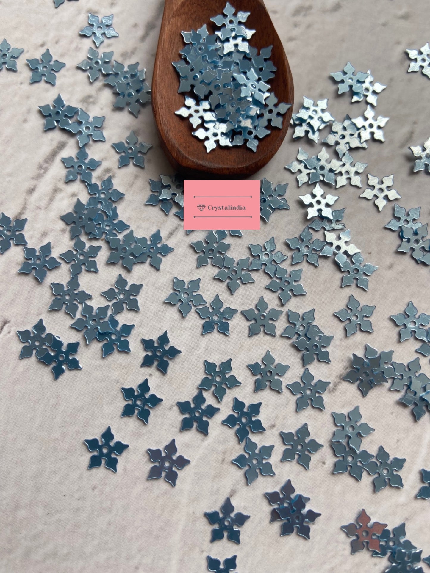 Snowflake Sequins - Ice Blue