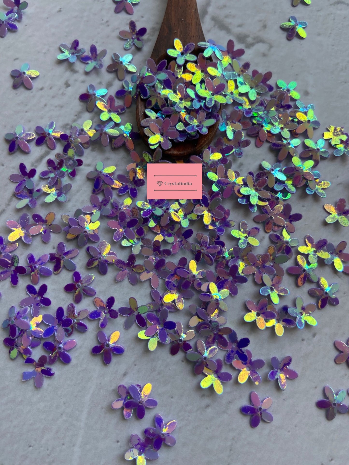 Periwinkle Flower Sequins - Rainbow Lavender