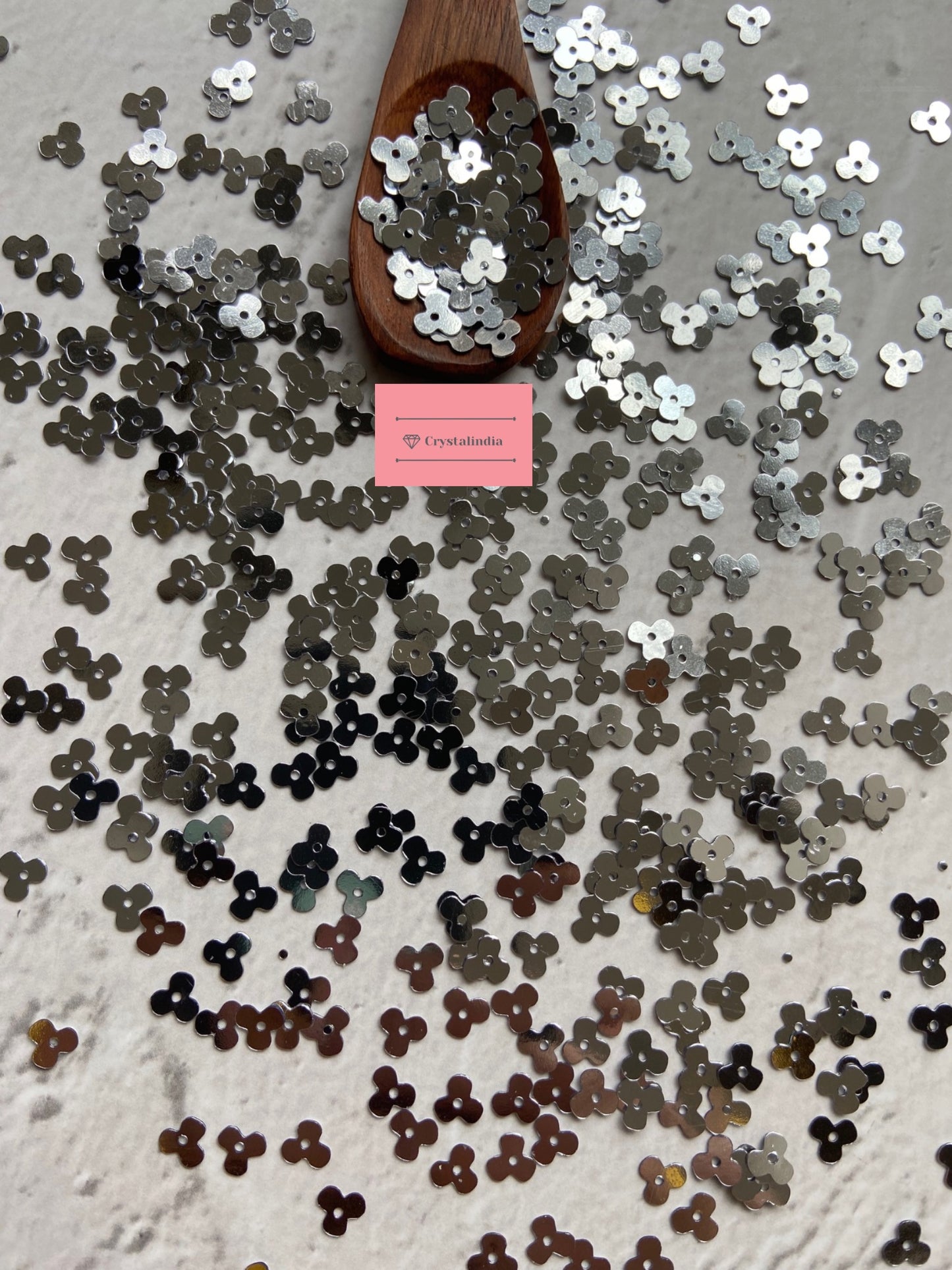 Clover Sequins - Silver