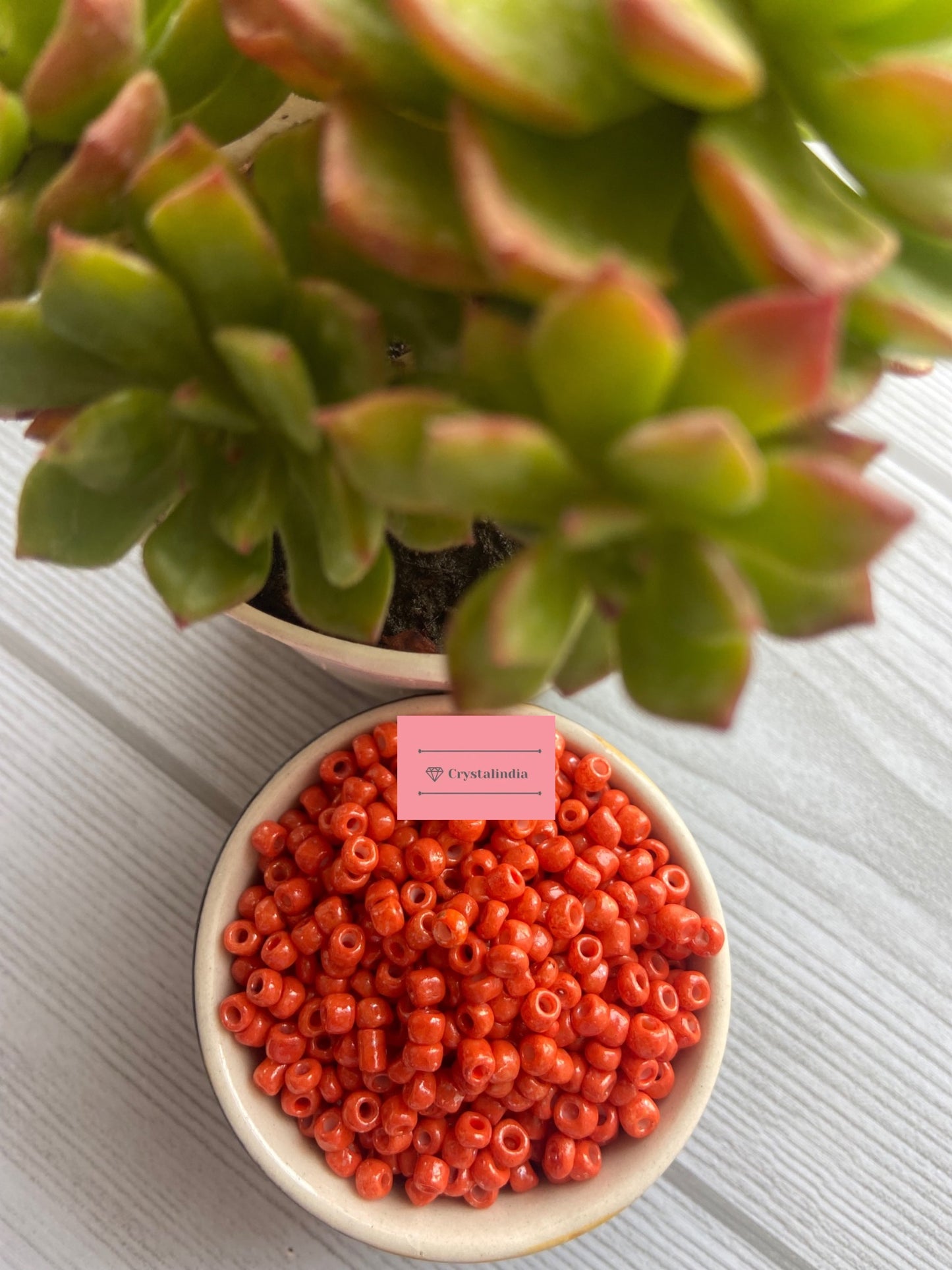 Sugar Beads 6/0 - Opaque Orange