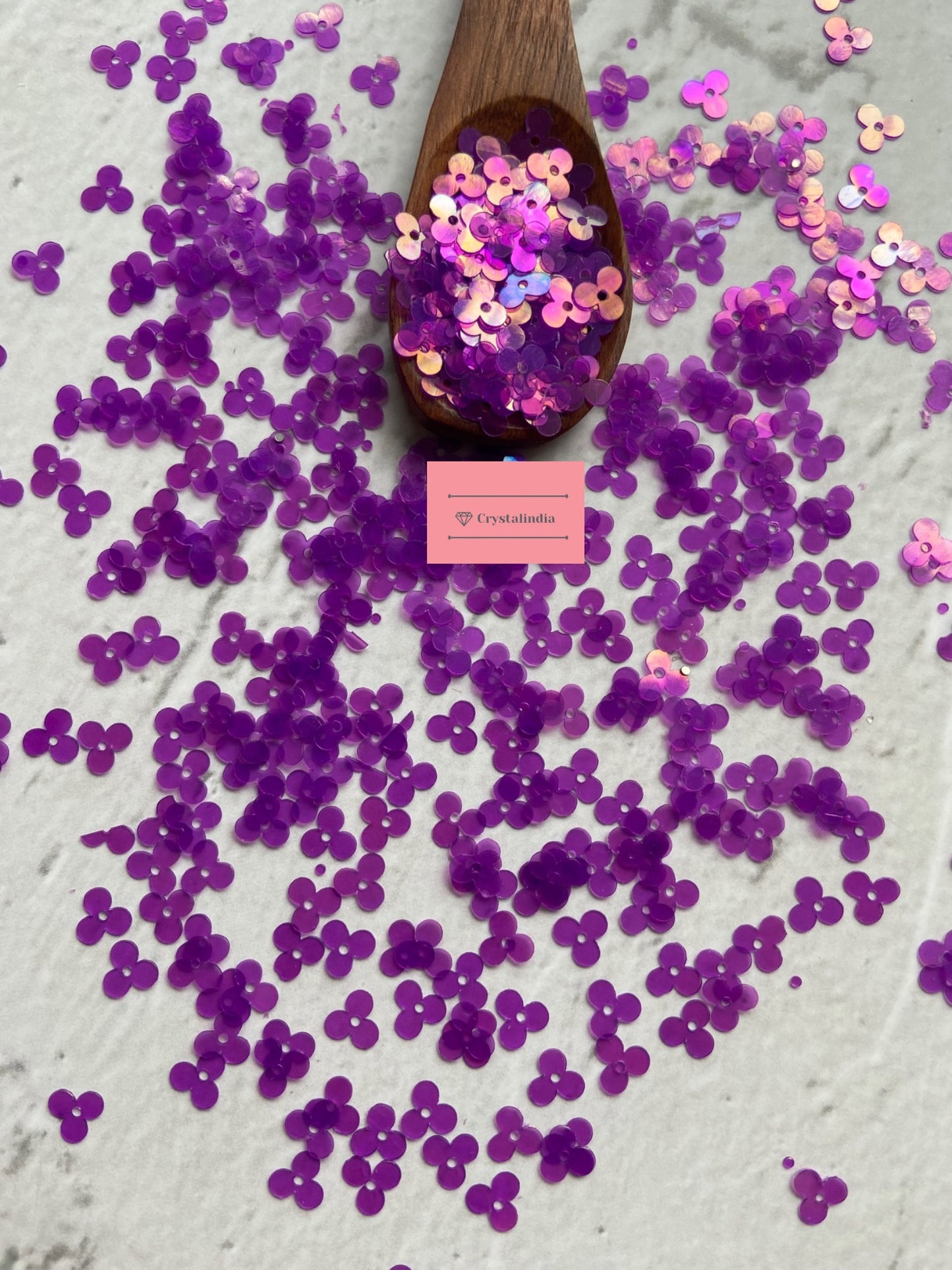 Clover Sequins - Trans Purple