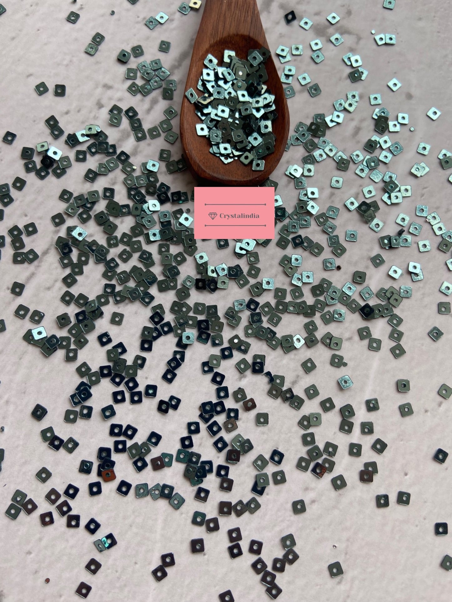 Square Sequins - Jade Green