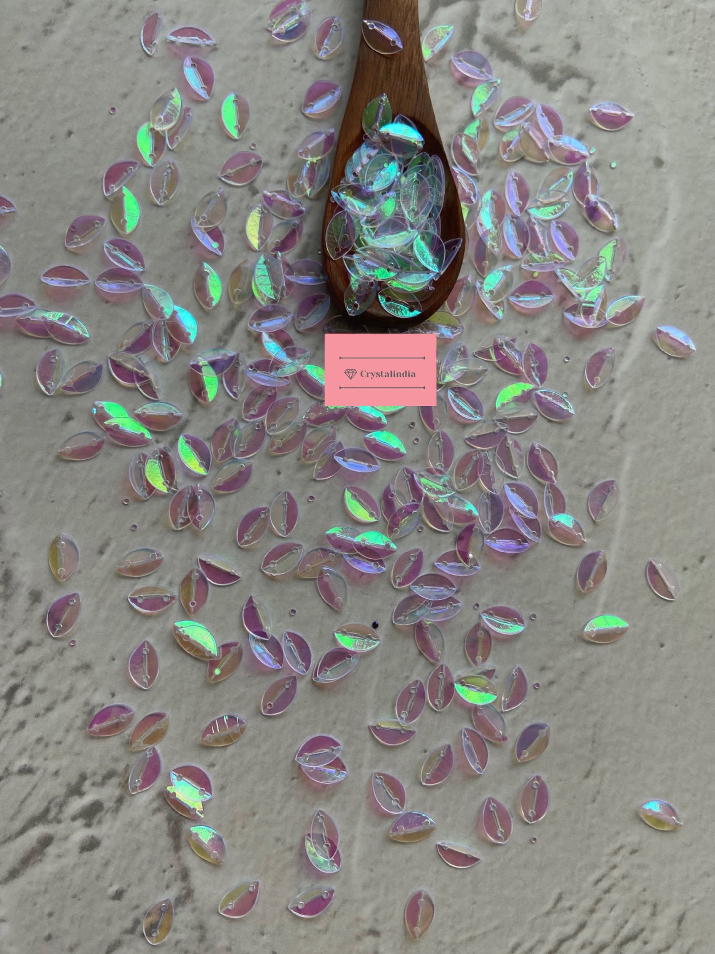 Leaf Sequins - Trans Rainbow