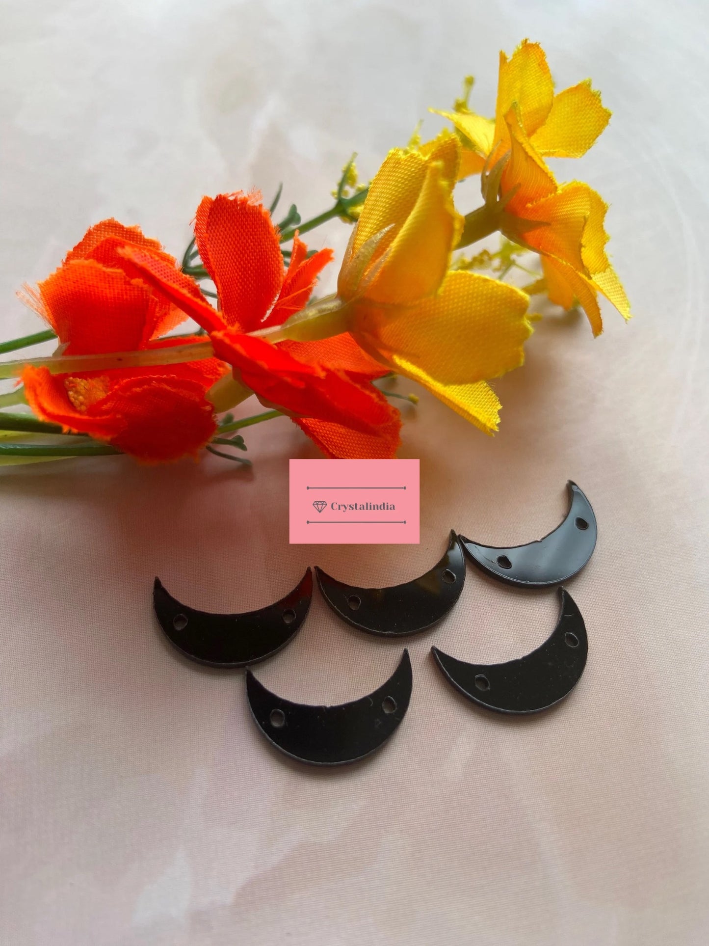 Acrylic Sequins - Moon - 4x16MM