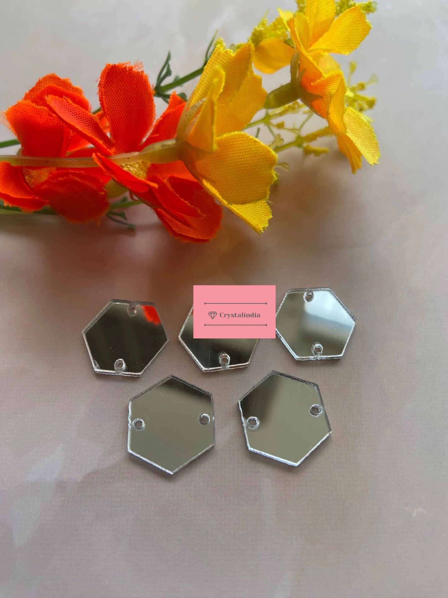 Acrylic Sequins - Hexagon - 14MM