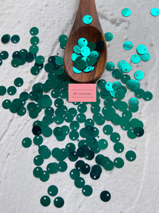 Top Hole Sequins - Emerald Green
