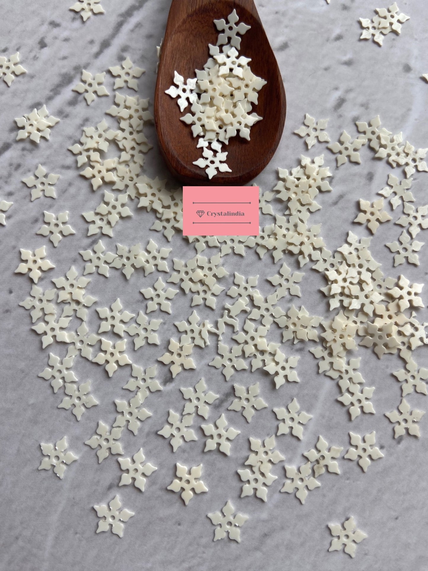 Snowflake Sequins - Off White