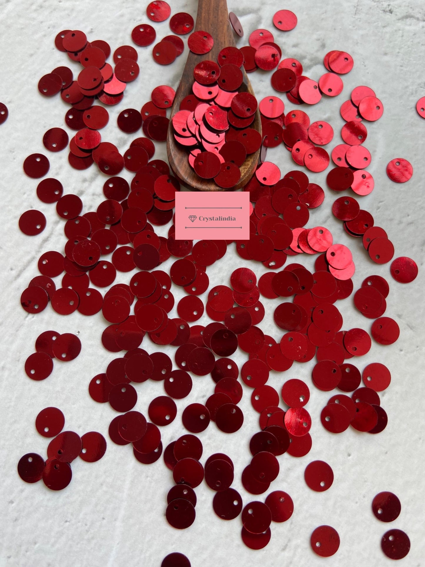 Top Hole Sequins - Red