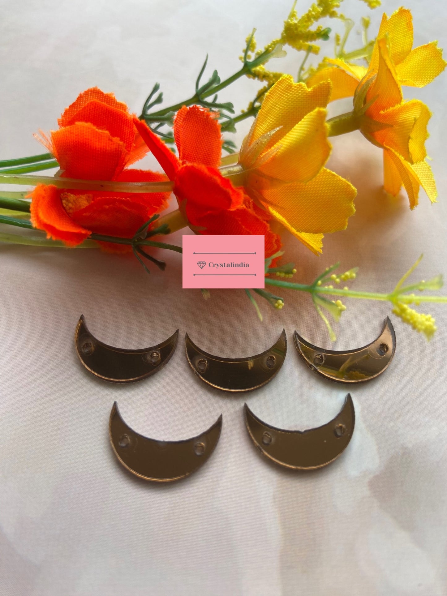 Acrylic Sequins - Moon - 4x16MM