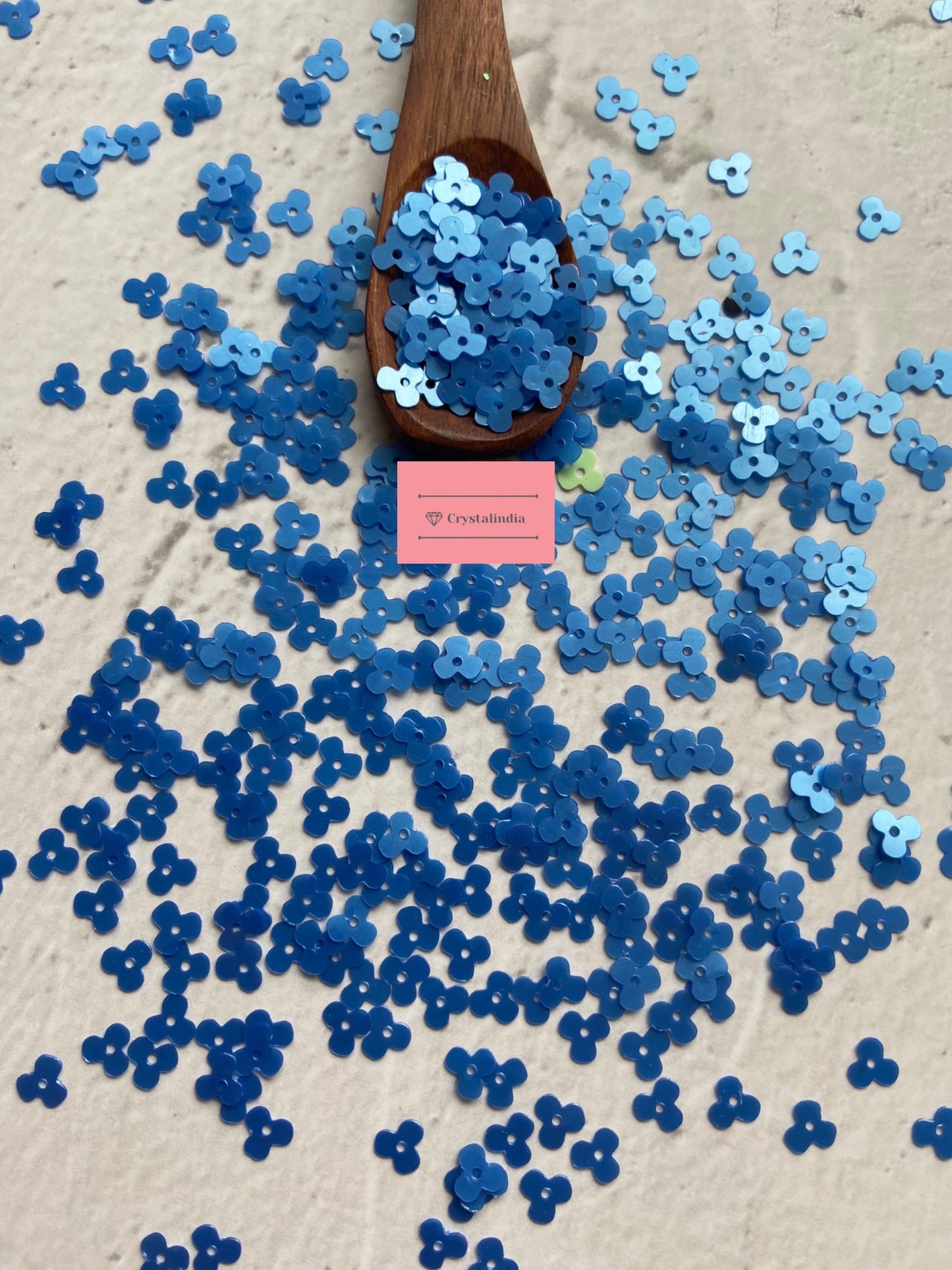 Clover Sequins - Powder Blue