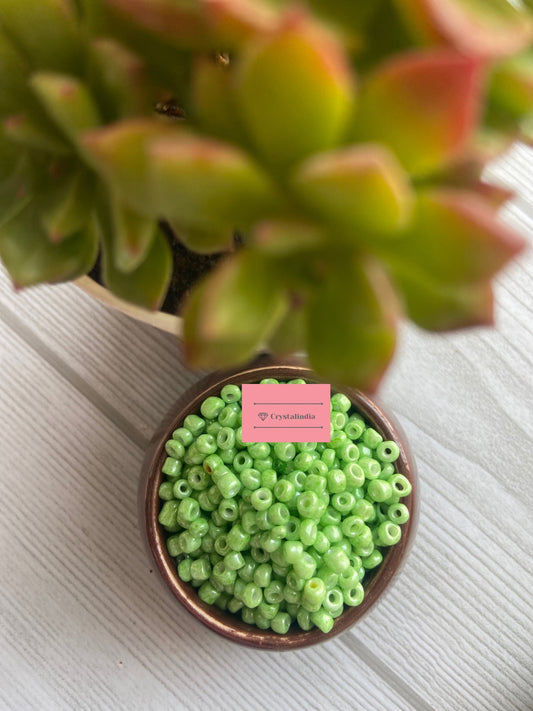 Sugar Beads 6/0 - Opaque Pastel Green