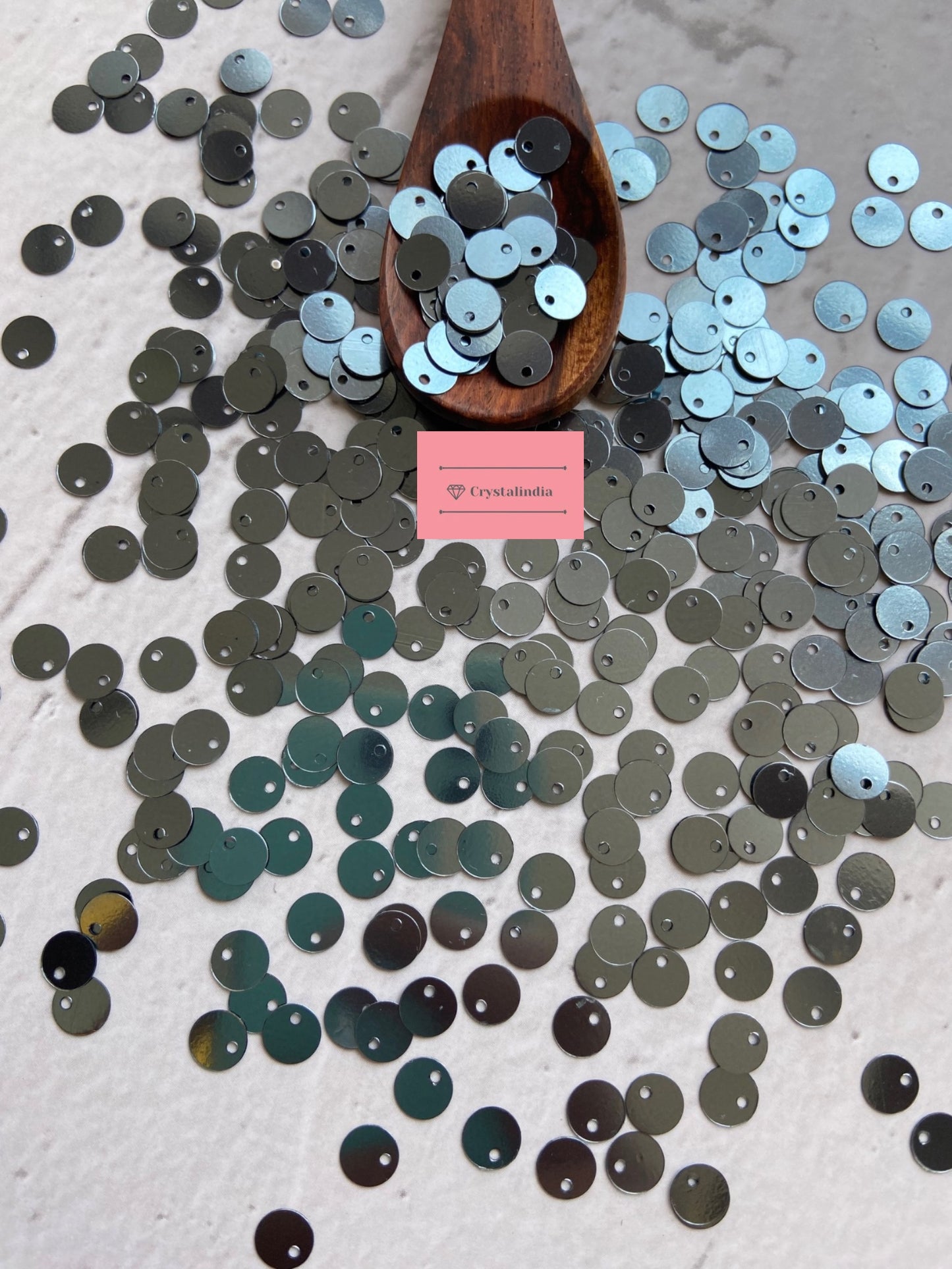 Top Hole Sequins - Grey