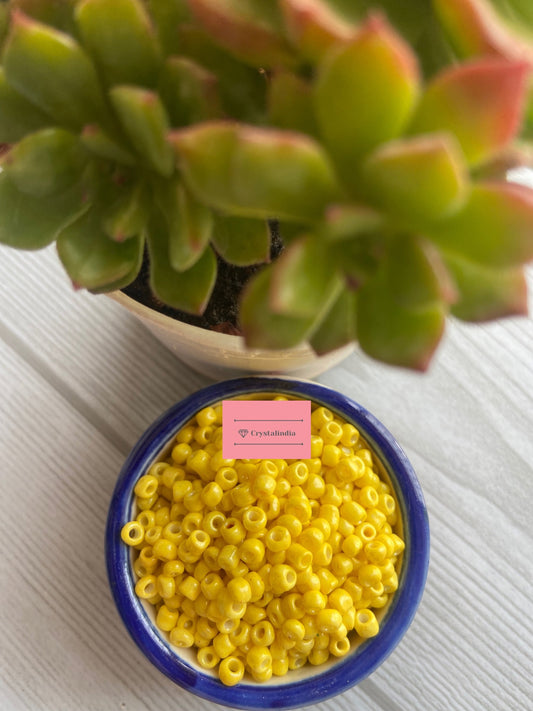 Sugar Beads 6/0 - Opaque Lemon Yellow