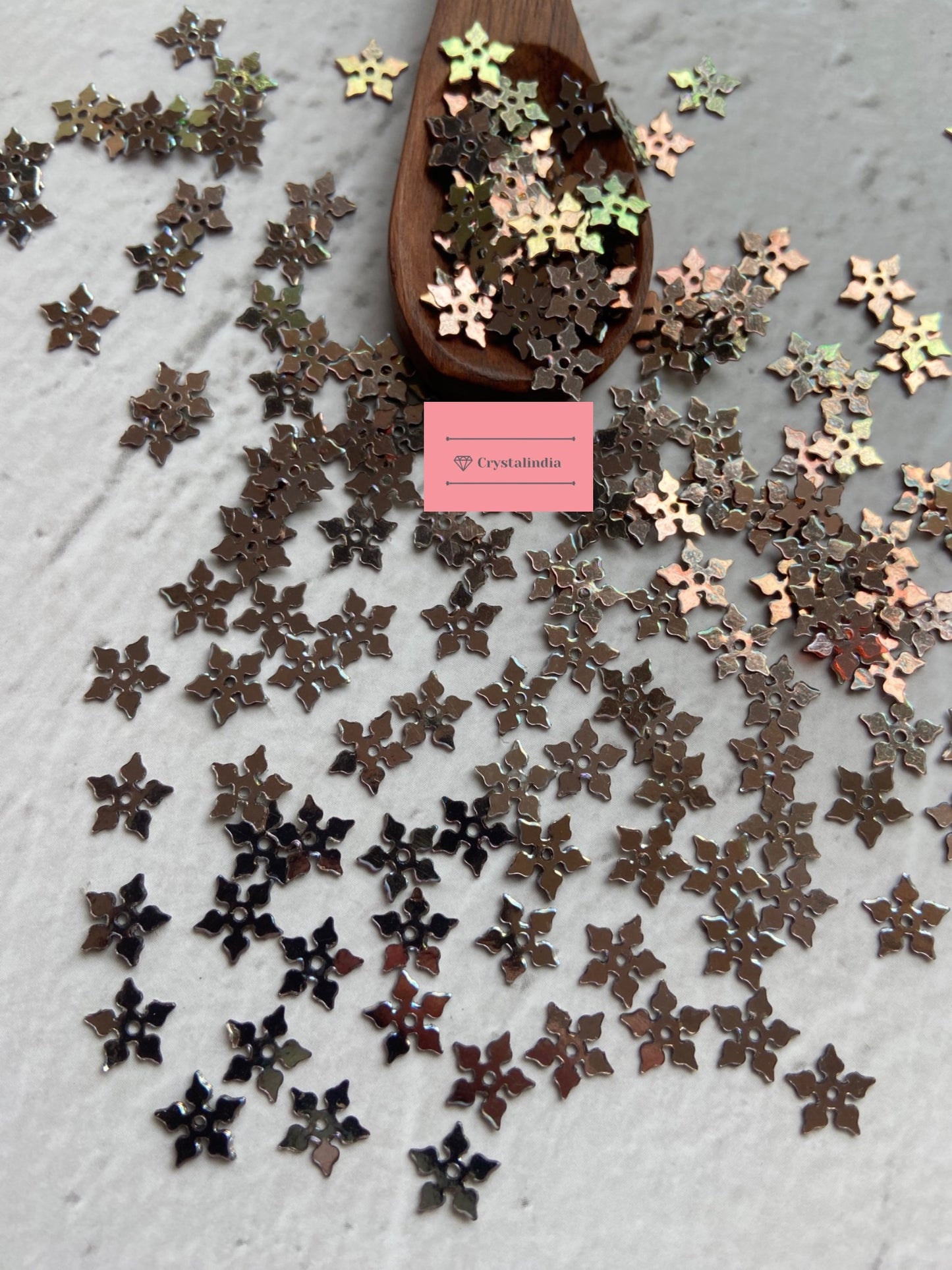 Snowflake Sequins - Copper Rainbow