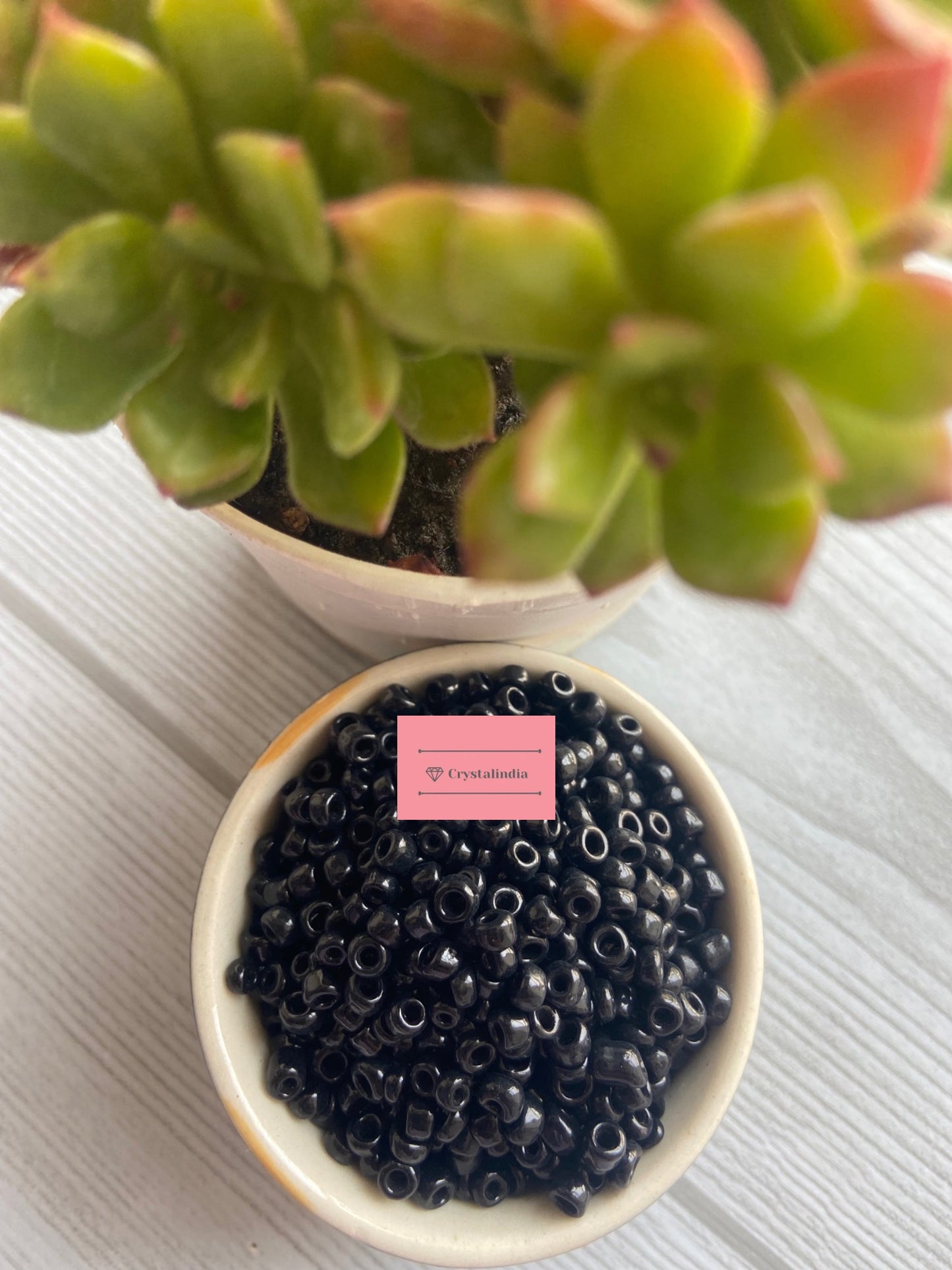 Sugar Beads 6/0 - Opaque Black