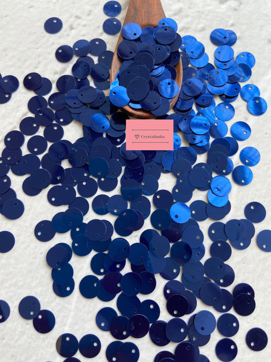 Top Hole Sequins - Ink Blue