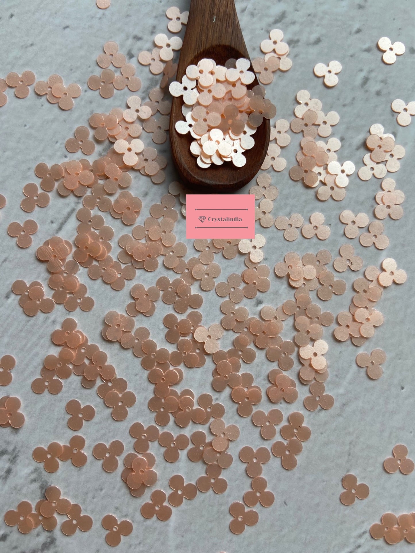 Clover Sequins - Nude