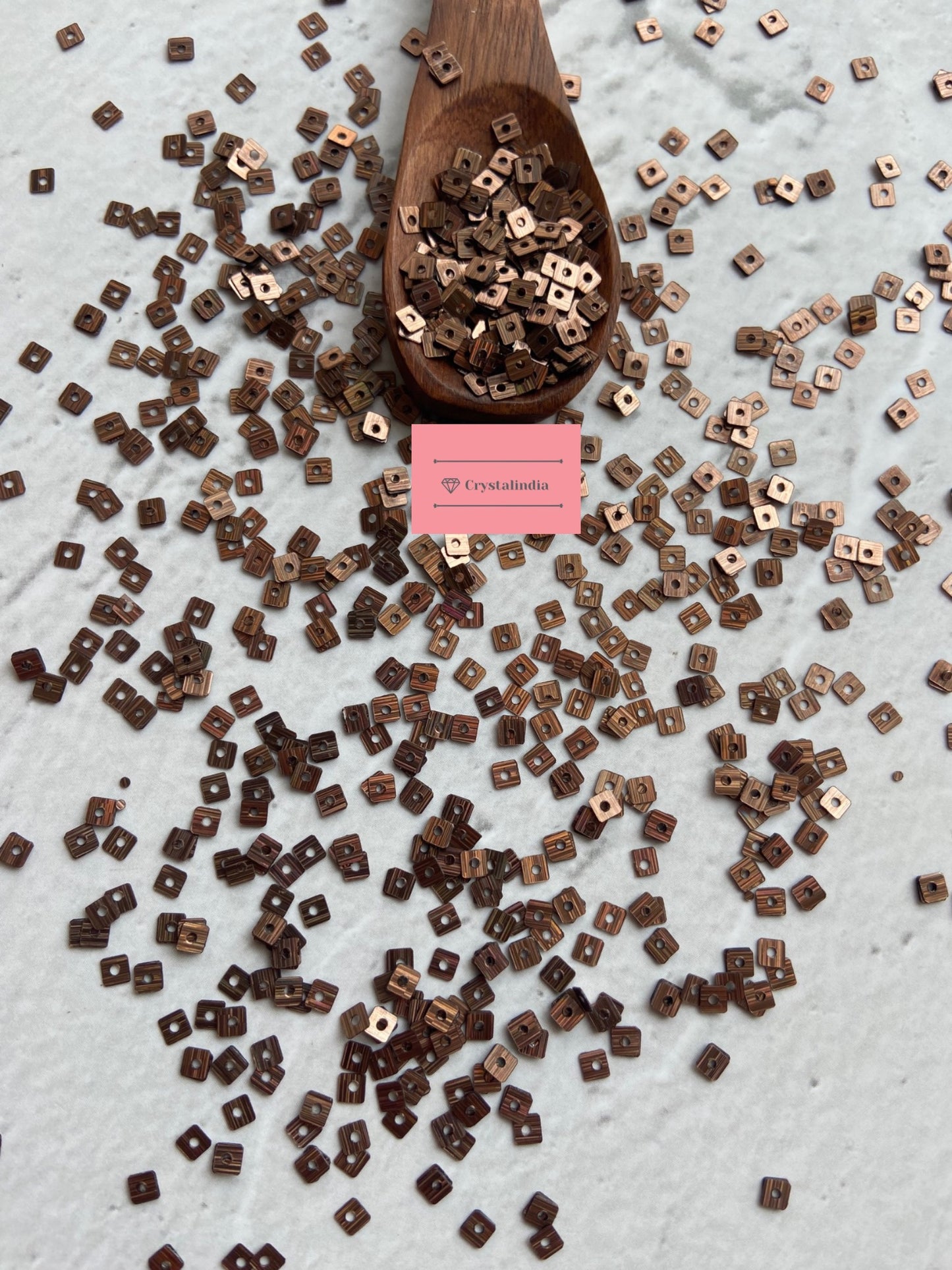 Square Sequins - Brown