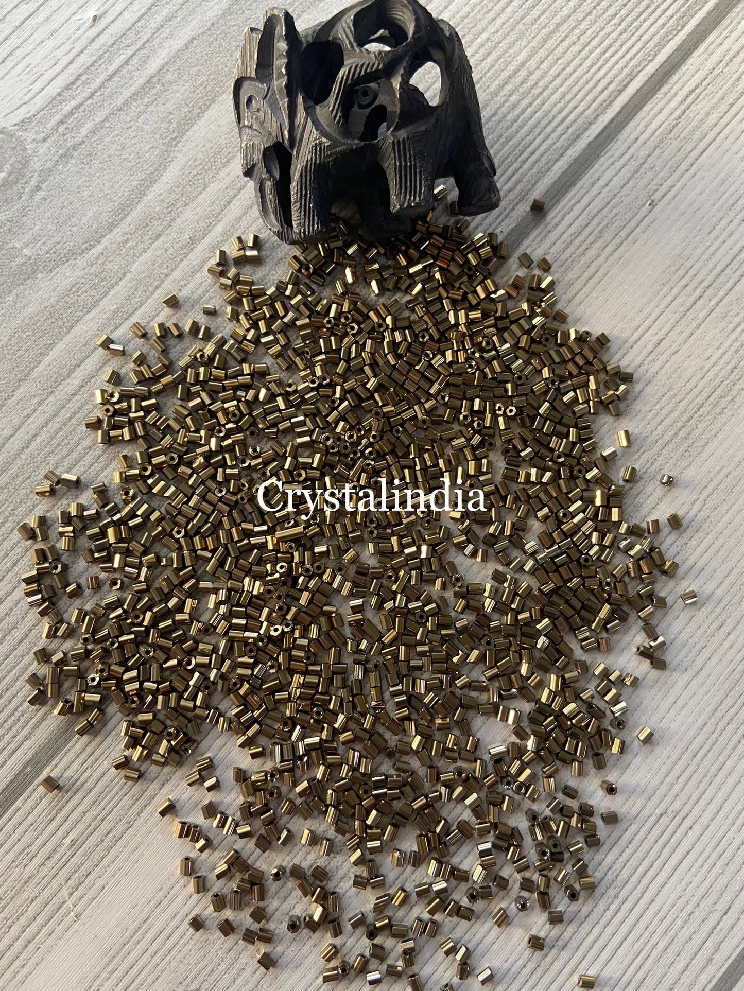 Bugle Beads - Metallic Antique Gold
