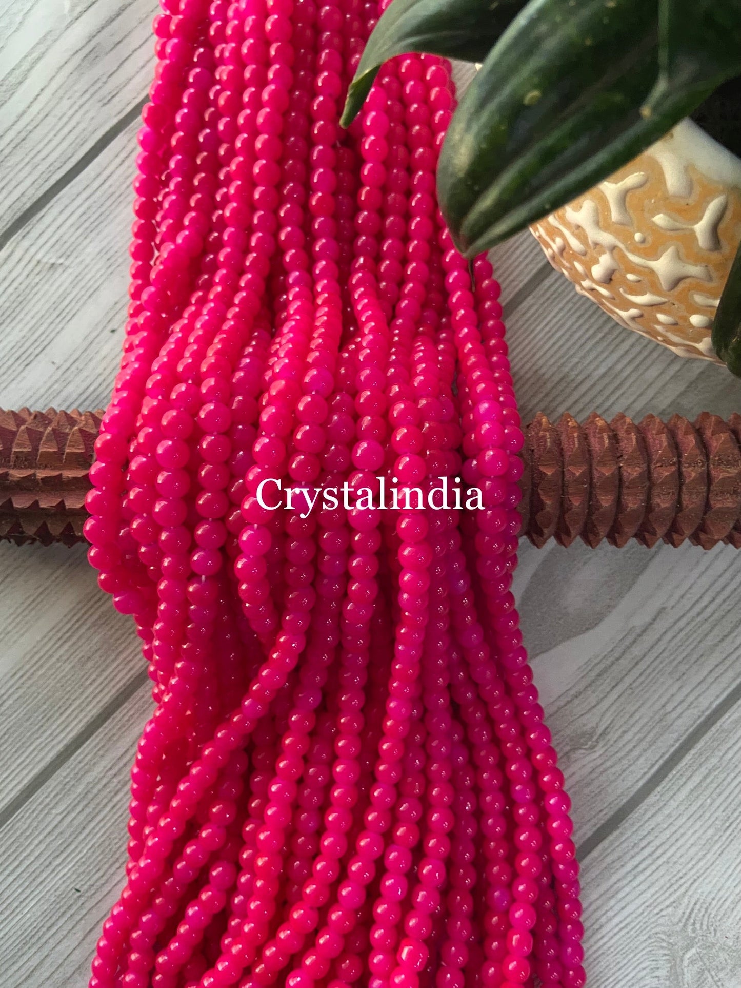 Glass Beads - Fuschia