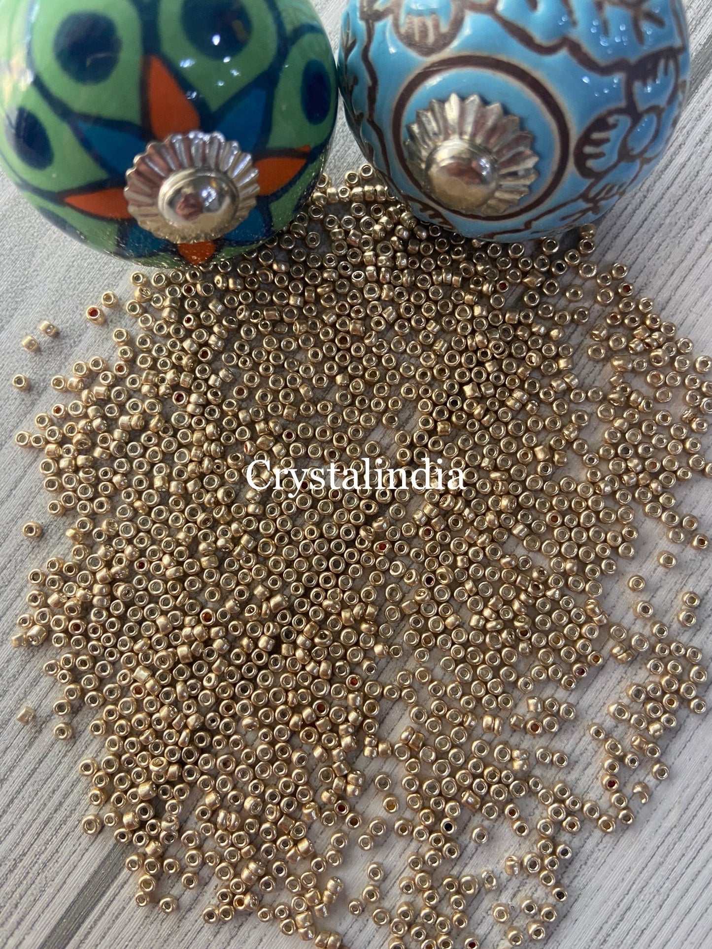 Sugar Beads - Metallic Light Gold