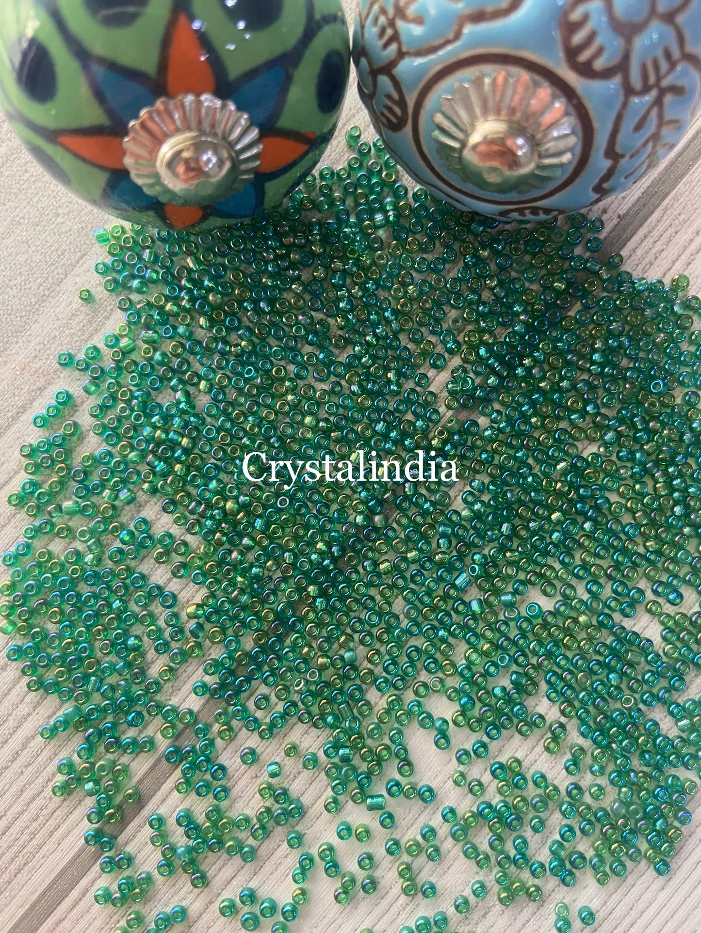 Sugar Beads - Rainbow Dark Green