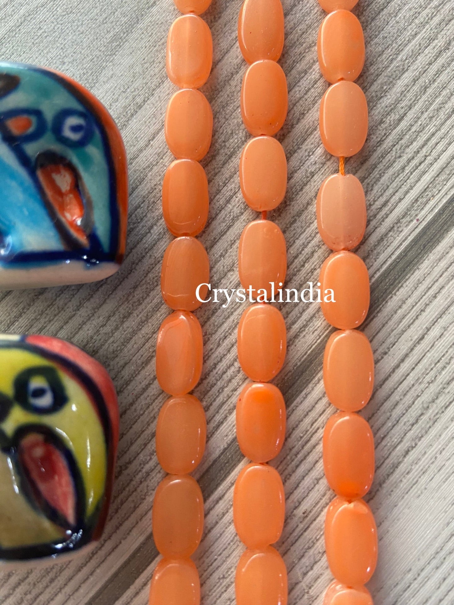 Tablet Beads - Peach