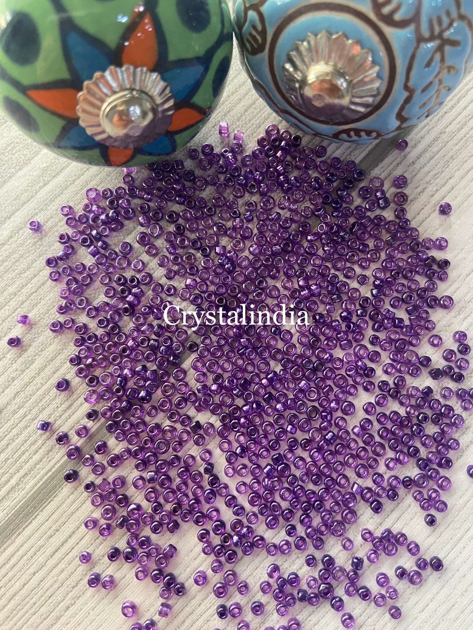 Purple hot sale crystal beads