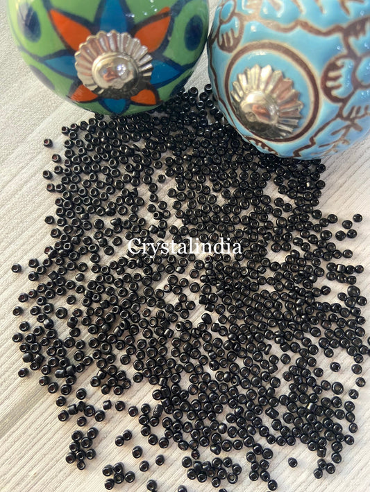 Sugar Beads - Opaque Black