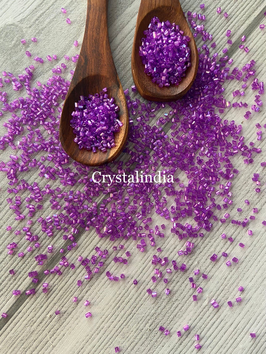 Bugle Beads Micro - Rainbow Purple