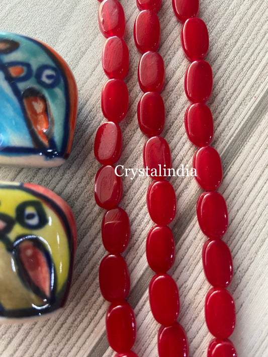 Tablet Beads - Red