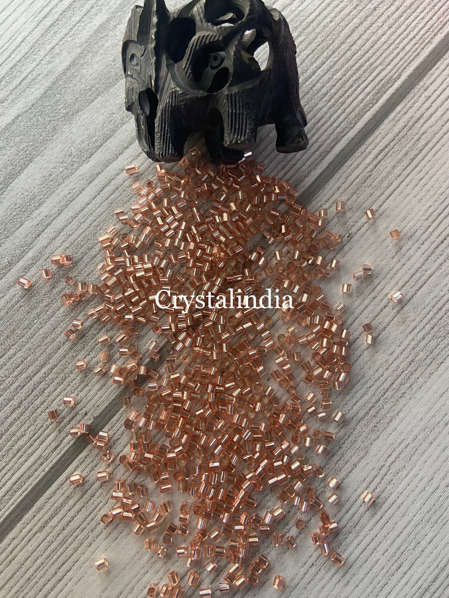 Bugle Beads - Silver Line Powder