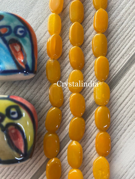 Tablet Beads - Yellow