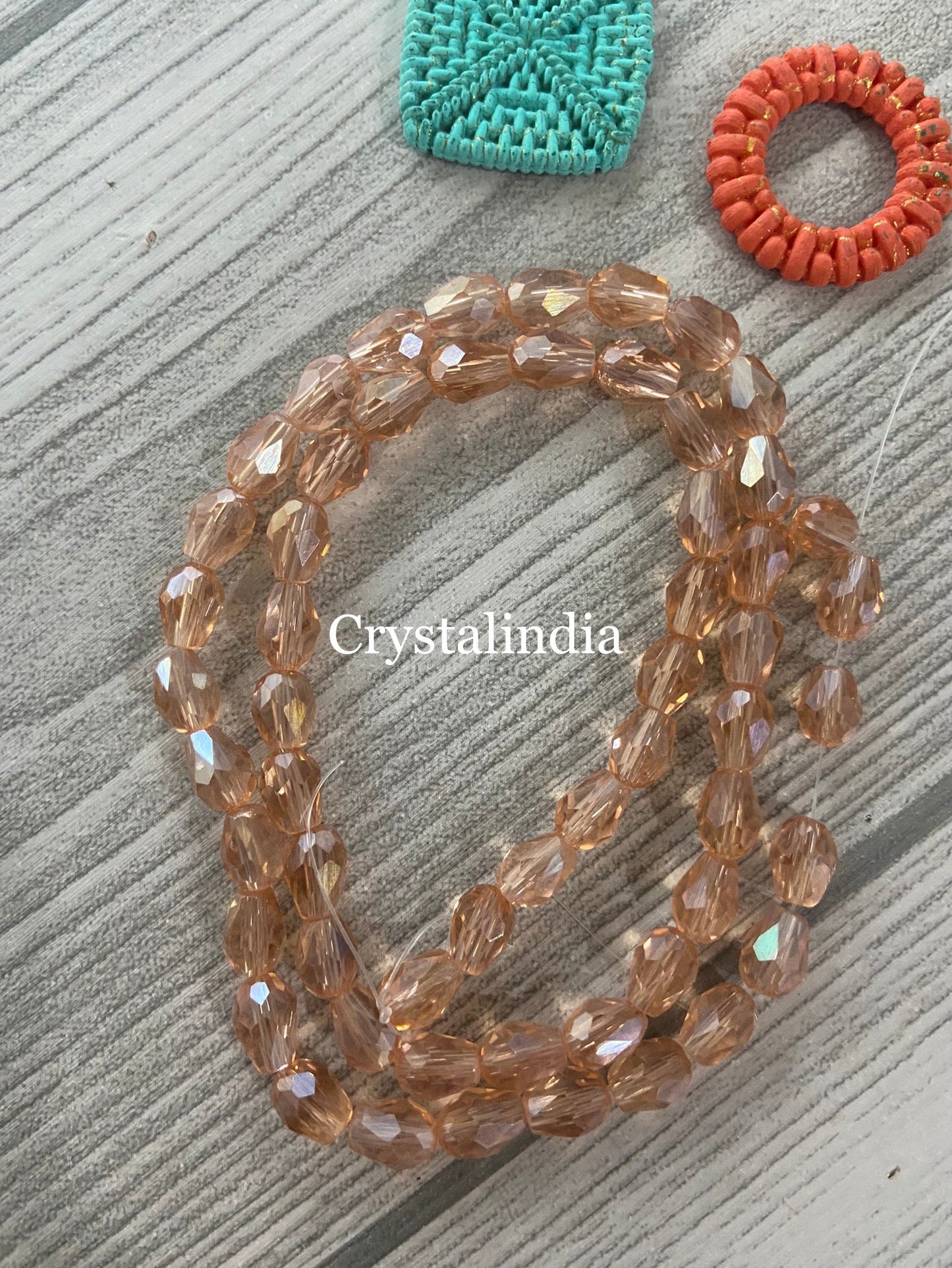 Drop Crystals - Trans Peach