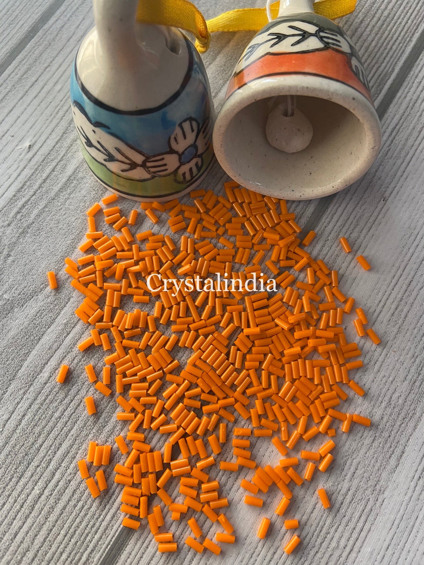 Bugle Beads 5MM - Opaque Orange